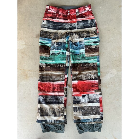 Burton Mens Snowboard Pant Size Small Multicolor Novelty Print Ltd Edition Ski - Picture 1 of 16